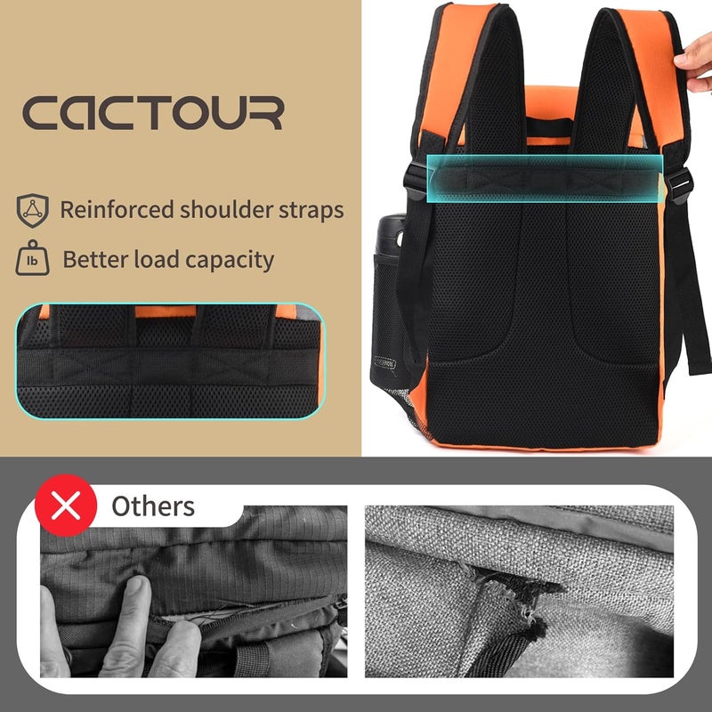 CaCTOUR Backpack Cooler,36 Can Cooler Backpack & Portable Lightweight Backpack Coolers Insulated Leak Proof for Men and Women - Image 3